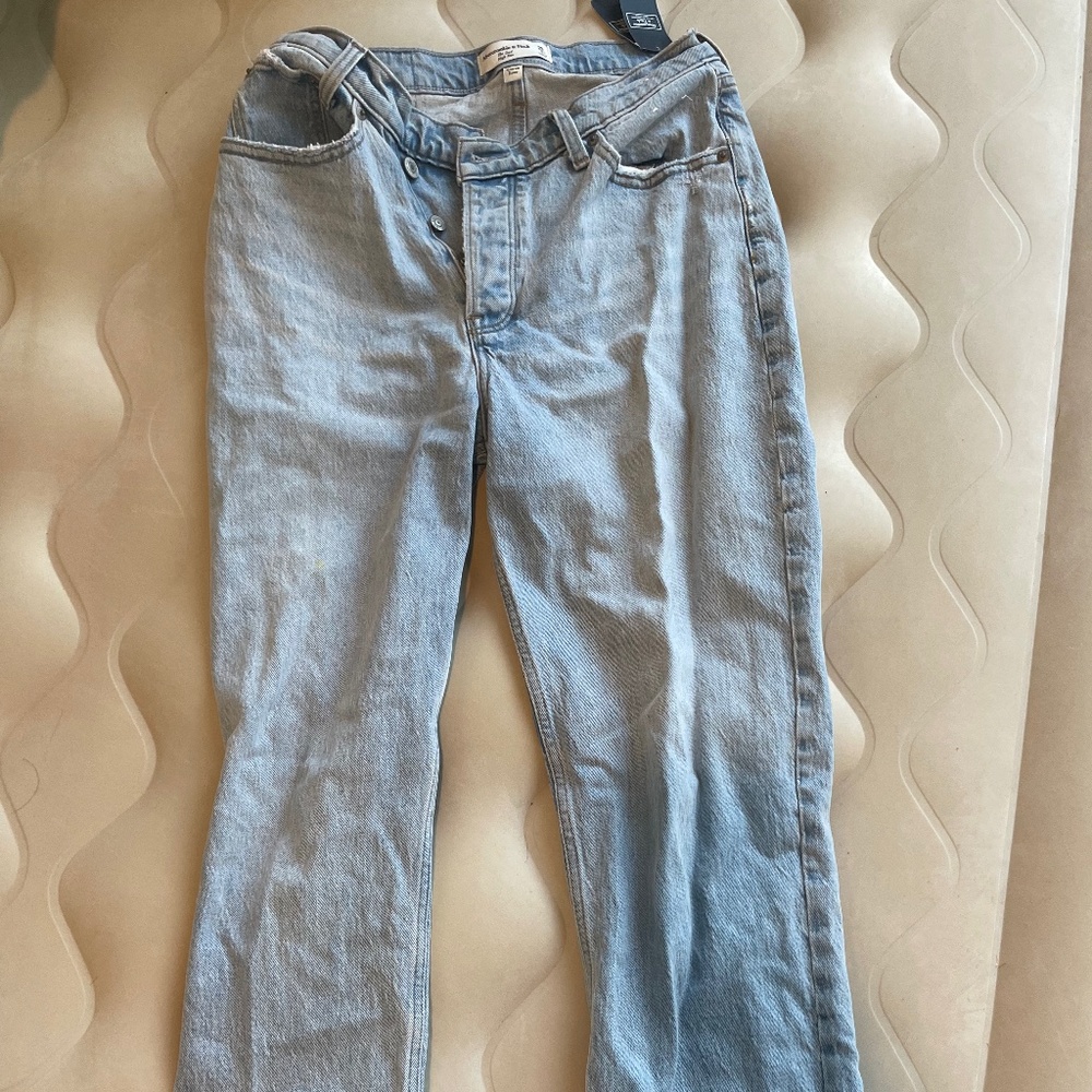 Abercrombie and fitch curve love the dad high rise jeans 26 short